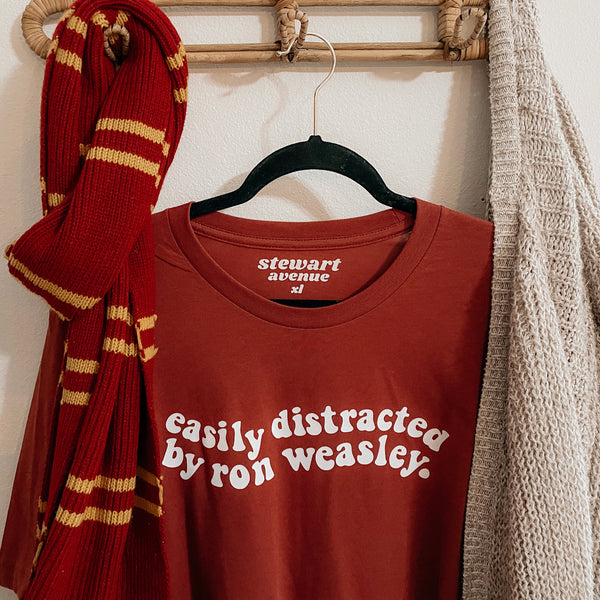 “Easily distracted by: R.W." Tee